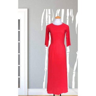 Áo Dài Truyền Thống - Áo Dài May Sẵn Đính Hạt
