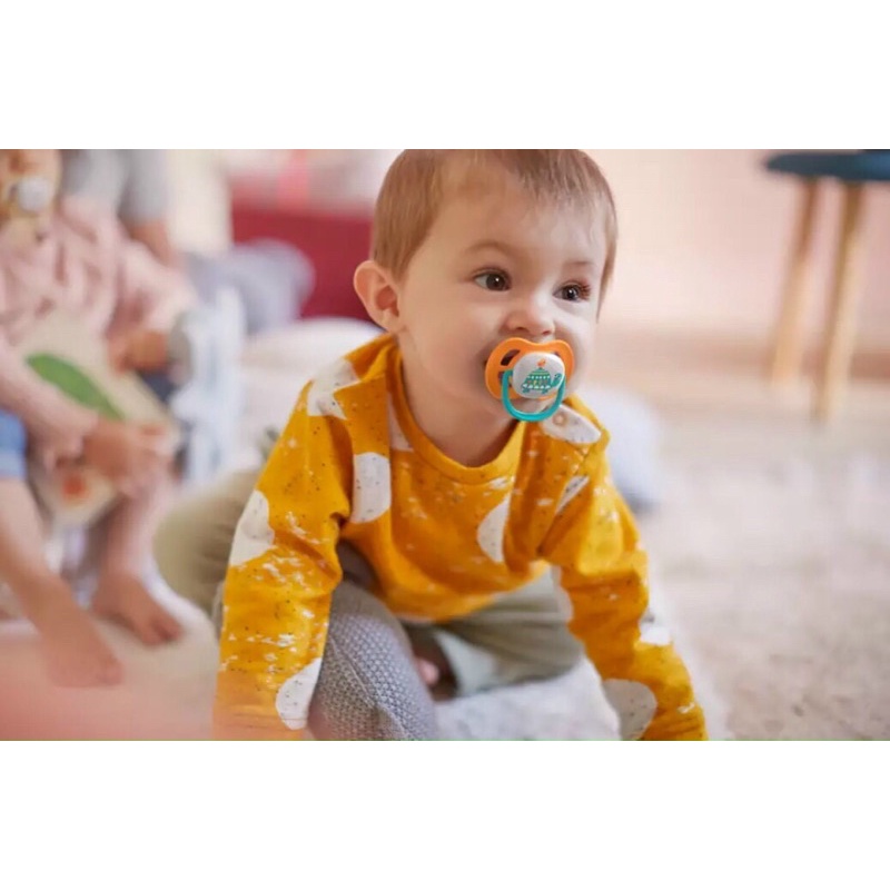 TY NGẬM AVENT 0-6m-chất liệu silicone cao cấp,an toàn cho bé