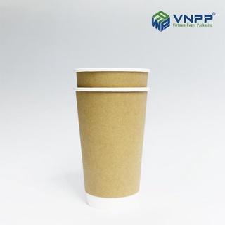 Cốc/ly giấy Kraft 2 lớp 16oz - 480ml