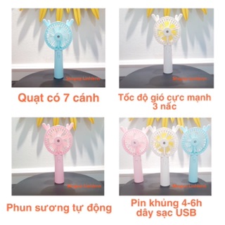 Quạt mini phun sương tự động