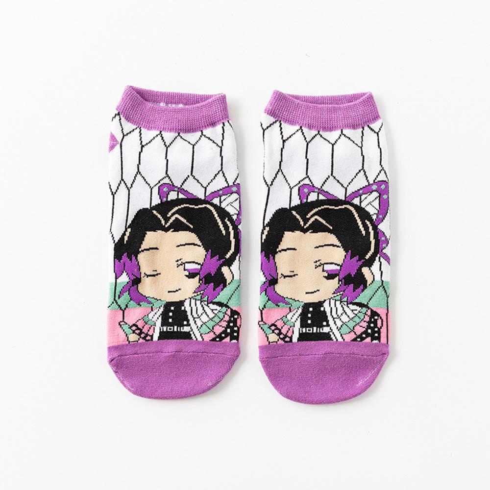 Vớ Cotton In Họa Tiết Hoạt Hình Demon Slayer Kimetsu no Yaiba Tomioka Giyuu Kamado Tanjirou