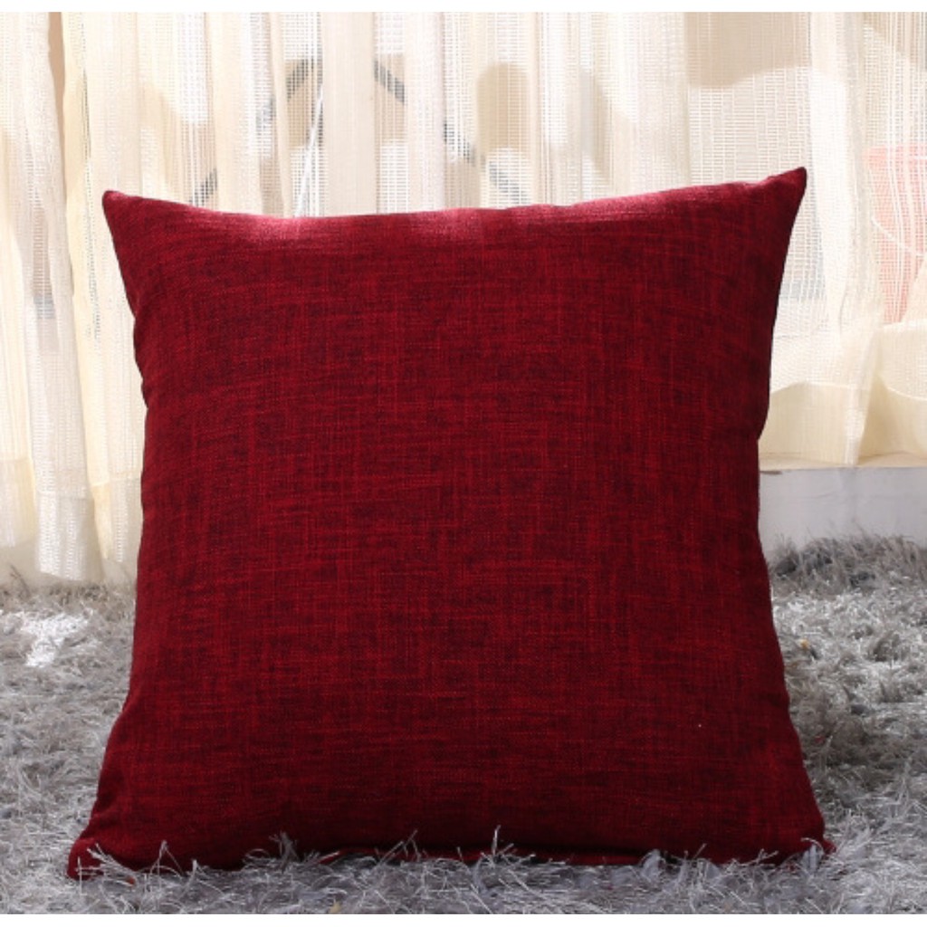 [ Gối đẹp chất lượng ] Gối tựa lưng, gối sofa Vải Lanh Trơn Màu vải bố dày dặn | BigBuy360 - bigbuy360.vn