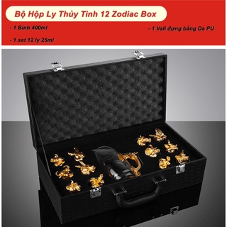 🎉 Bộ Hộp Ly Thủy Tinh 12 Zodiac Box Quà Tặng - GMart 🎉
