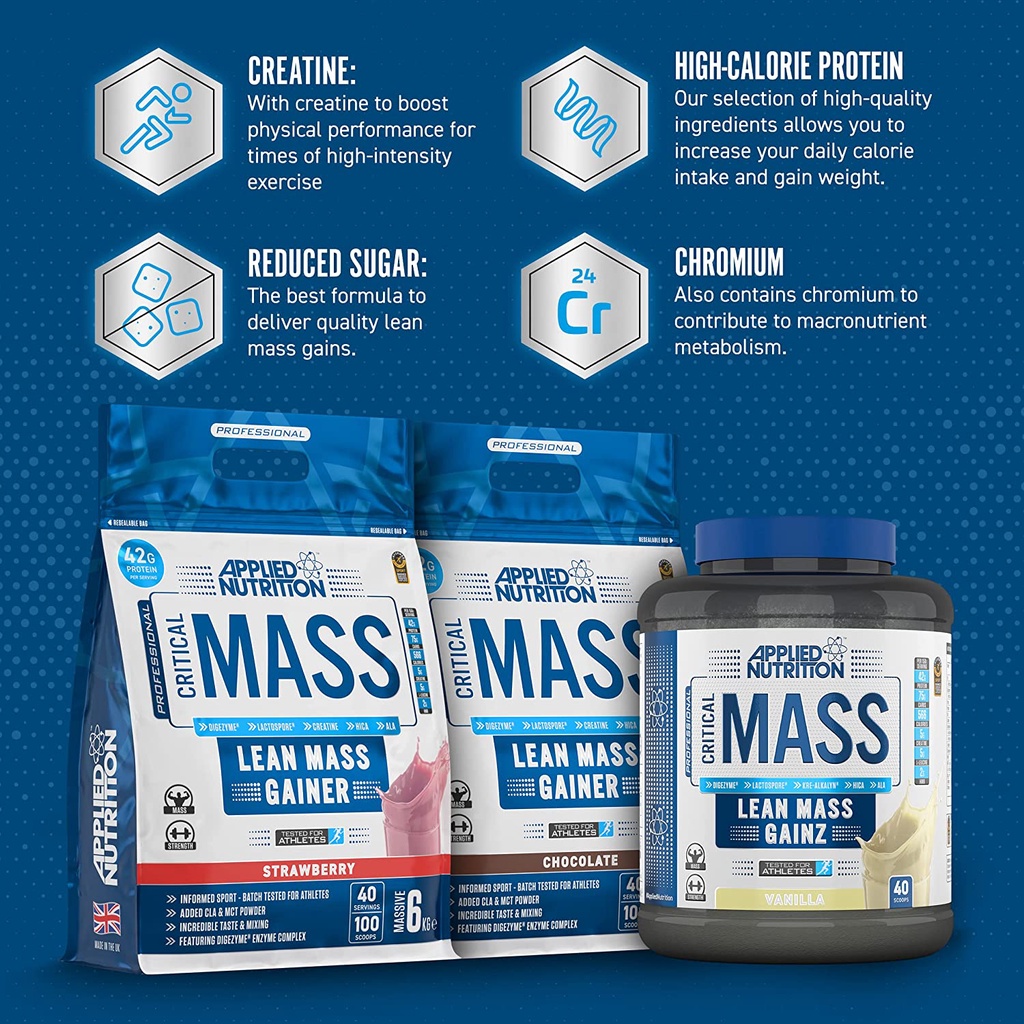 Critical Mass  6Kg - Sữa Dinh Dưỡng Tăng Cân Nhanh Cao Cấp Cho Người Gầy