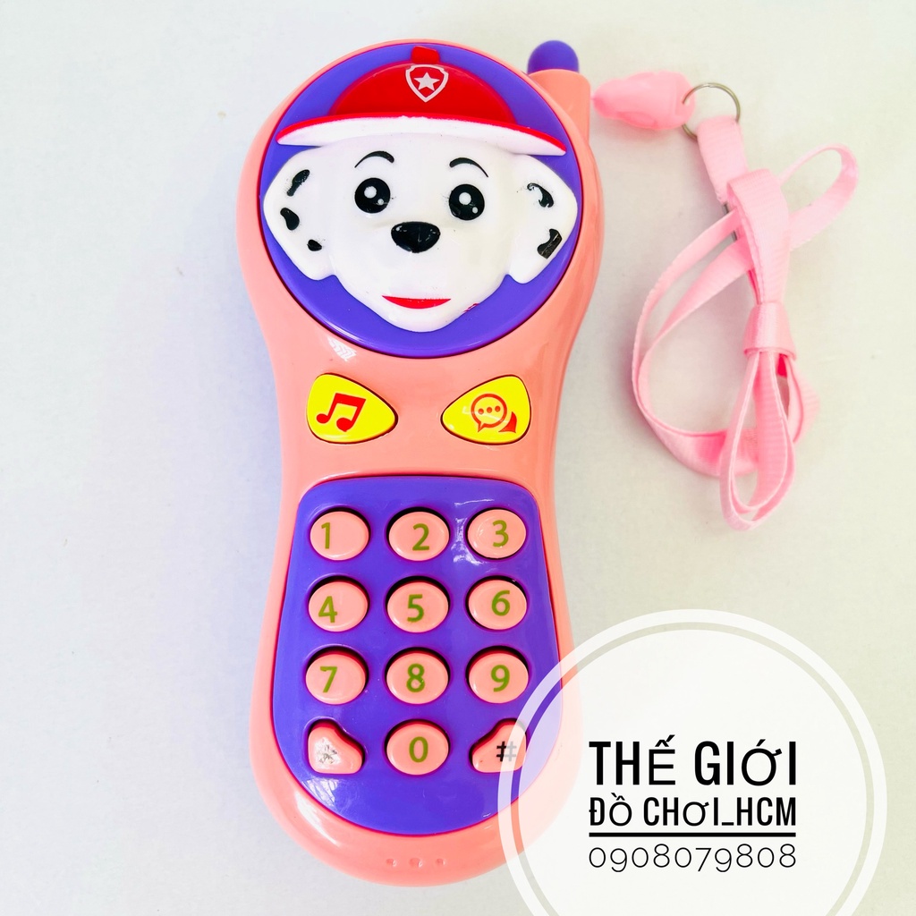 [RẺ ĐẸP] Đồ chơi điện thoại cầm tay chó cứu hộ dùng pin có tiếng vui nhộn cho bé thích khám phá hoạt hình Chó cứu hộ
