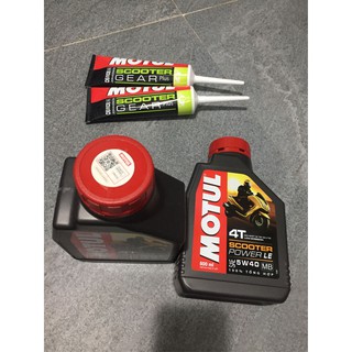 Combo Nhớt Motul Scooter Power LE 5w40 0,8L + Nhớt Hộp Số Motul Scooter Gear Plus 80w90 (XE TAY GA)