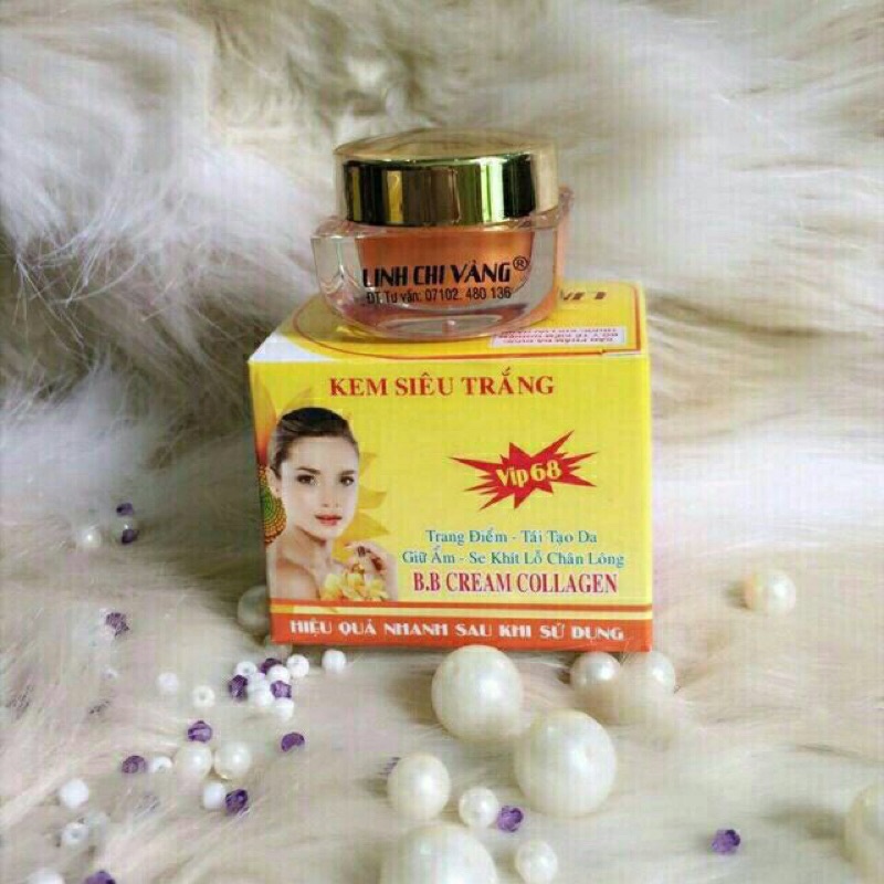 Kem Linh Chi Vàng Siêu Trắng 15g