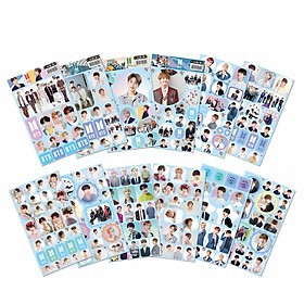 Combo 12 hình dán Sticker BTS gồm nhiều tấm ảnh khác nhau