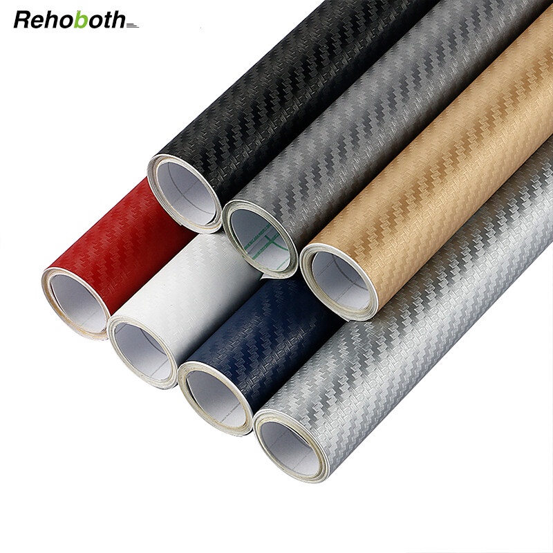 Miếng Dán Họa Tiết Sợi Carbon 3D Chống Thấm Nước Cho Xe Hơi 30x127cm