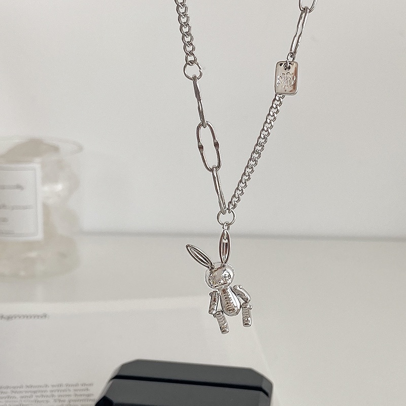 Dây chuyền mặt thỏ phong cách Hàn Quốc hiphop sành điệu