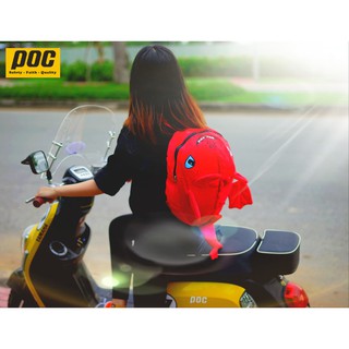 Balo con rồng răng sún vải nhung màu đỏ cute đi chơi,đi du lịch,đi phượt... rất tiện lợi