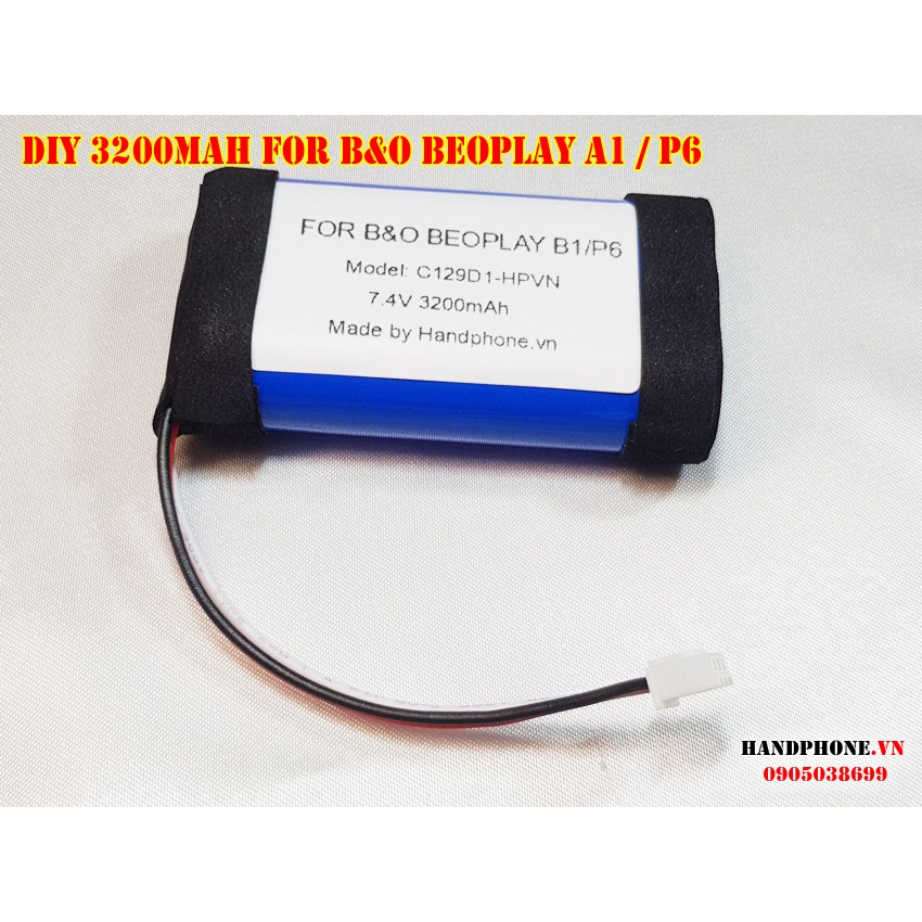 Pin DIY C129D1-HPVN 7.4V cho loa Bluetooth B&amp;O BEOPLAY B1 P6 dung lượng cao 3200mAh