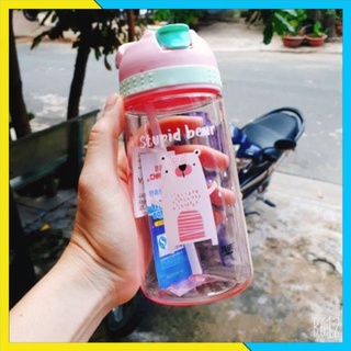 [FREESHIP] Bình nước nhựa ống hút học sinh cute