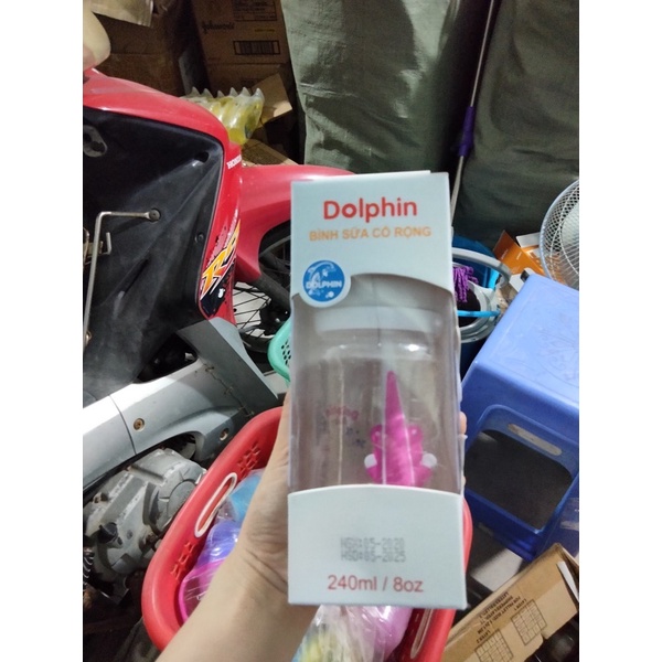 Bình sữa Dolphin 240ml cổ rộng