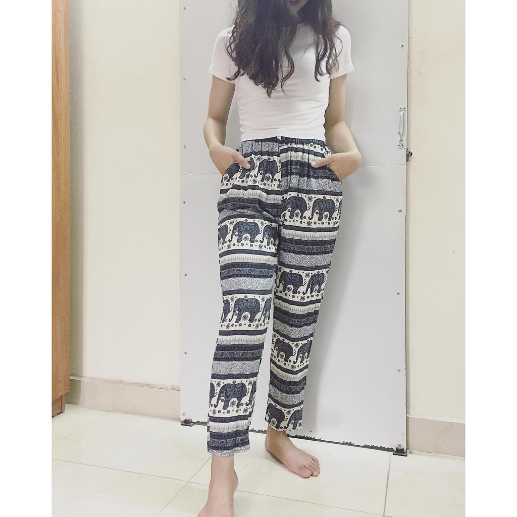 Combo 2 quần lanh thổ cẩm loại đẹp (màu ngẫu nhiên)