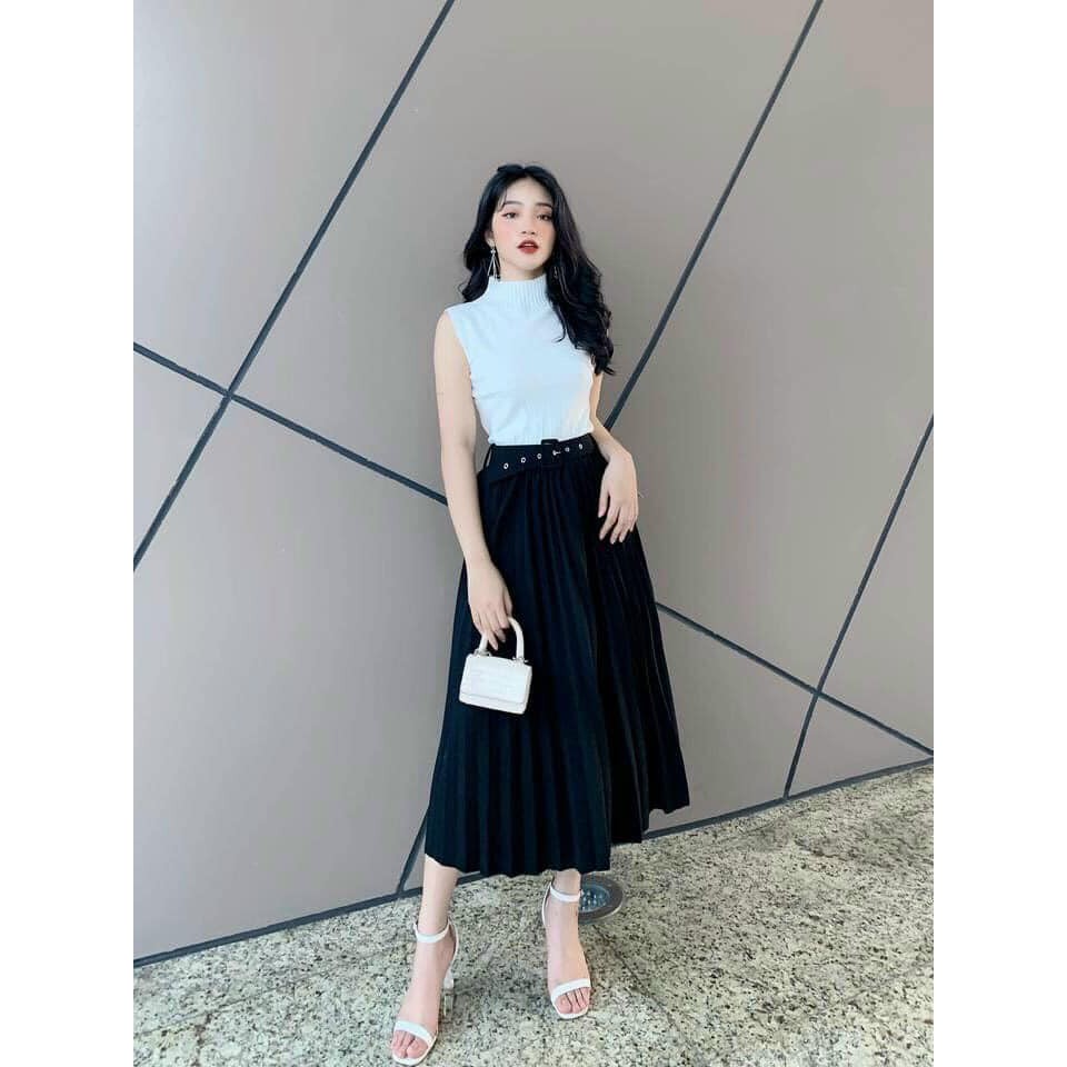 [Mã WASTUP giảm 10% tối đa 30K đơn 99K] chân váy xếp ly kèm đai bảng 5 màu.,,.,,. | BigBuy360 - bigbuy360.vn