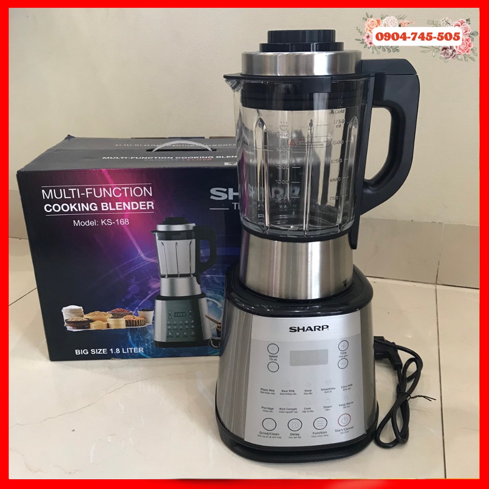 Máy Làm Sữa Hạt Sharp KS-168 Chính Hãng, Xuất Xứ Thái Lan, Bảo Hành 12 Tháng Lập Trình Sẵn Xay Nấu Sữa Thông Minh