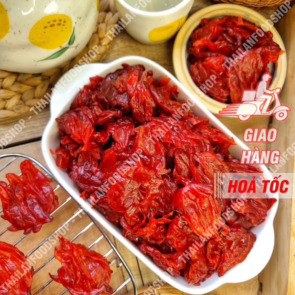 Mứt Hoa Hồng Đà Lạt (Mứt Hibiscus) Lon 500gr