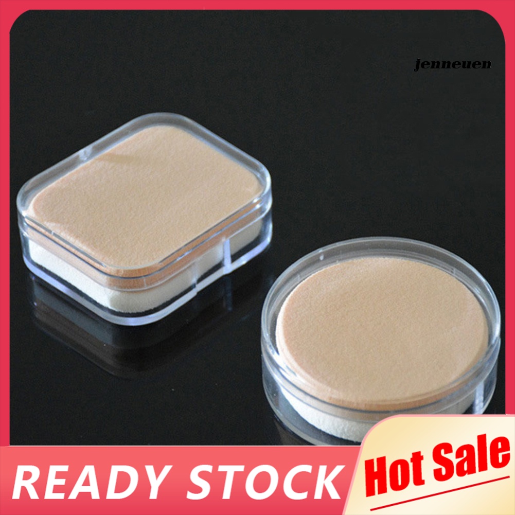 Je-hộp Nhựa Trong Suốt Hình Tròn / Vuông / Tròn Đựng Mút Trang Điểm Tiện Lợi