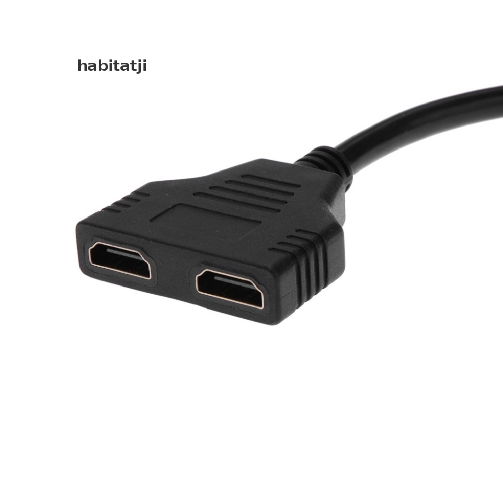 【tji】 1080P HDMI Port Male to 2Female 1 In 2 Out Splitter Cable Adapter Converter Home .