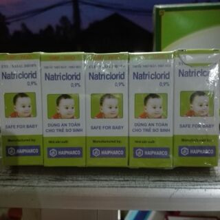 Nước muối sinh lý rửa mắt mũi tai Natriclorid