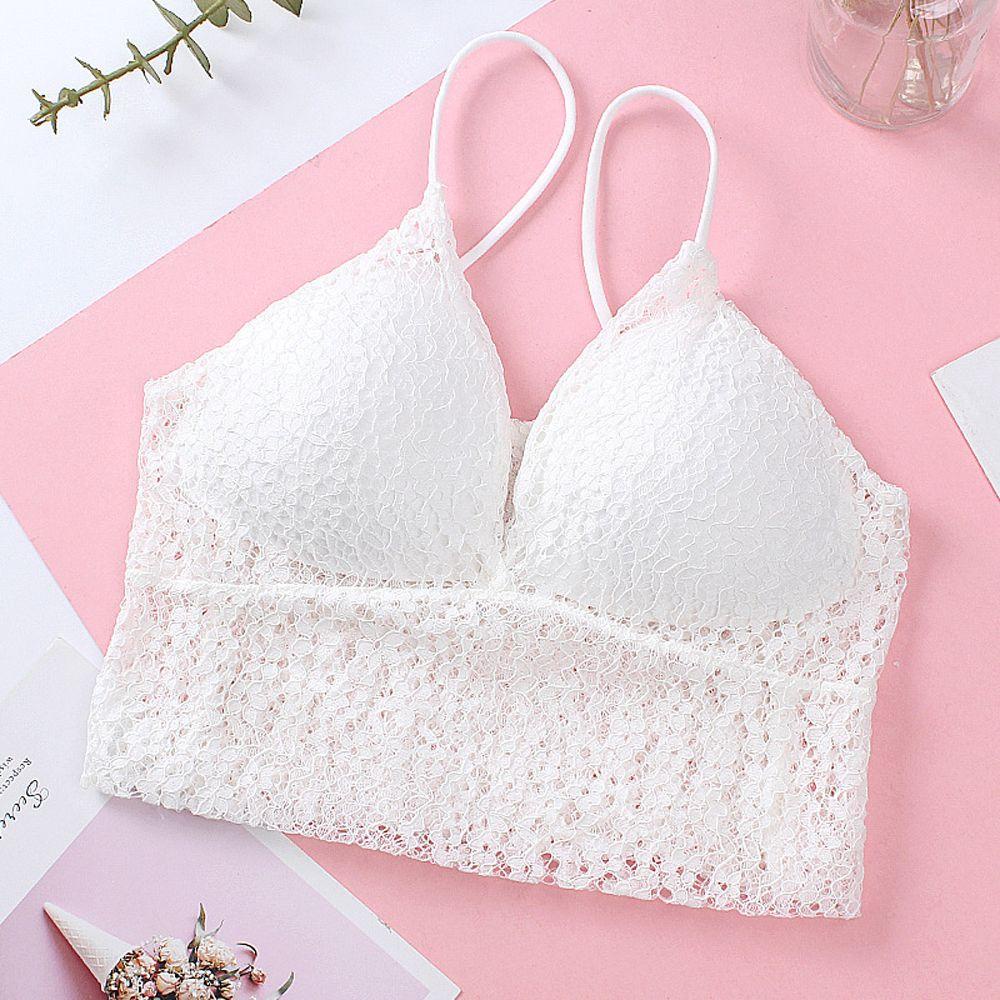 OCEANMAP Áo Ngực Nylon Hai Dây Hở Lưng Màu Sắc Đơn Giản Dành Cho Nữ