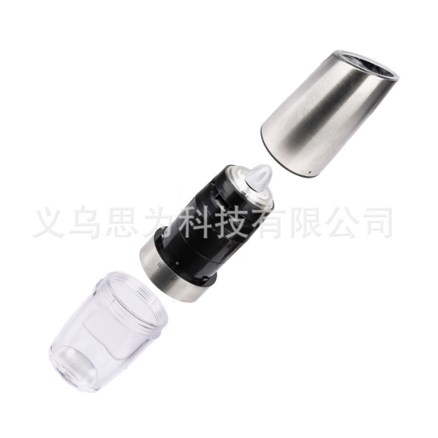Dụng cụ xay tiêu cảm ứng trọng lực, có đèn led, cối bằng gốm Ceramic cao cấp sử dụng pin 3A