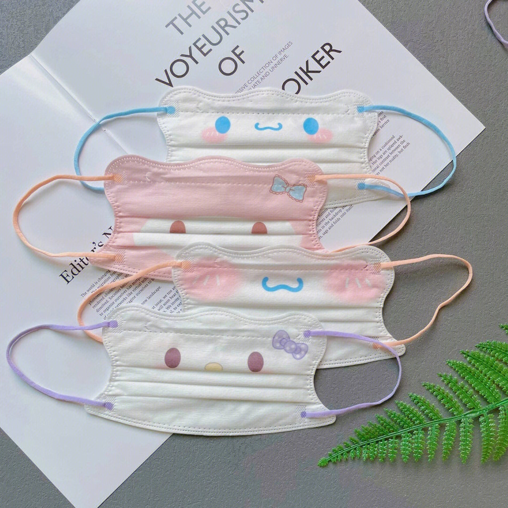 Set 10/ 20/ 50 cái khẩu trang in họa tiết Sanrio Hello Kitty Cinnamoroll Pom Pom Purin thích hợp cho người lớn