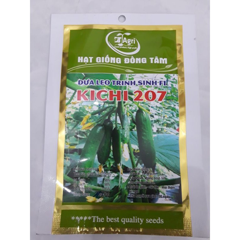 10 hạt giống dưa leo (loại tự thụ phấn) kichi 207