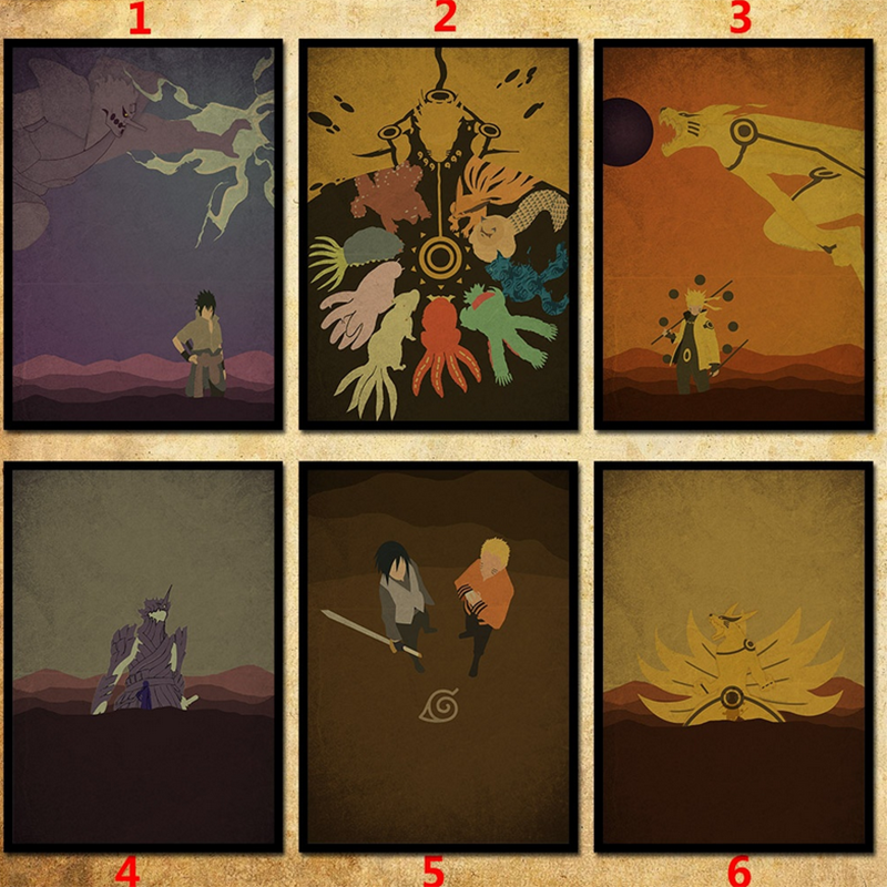 1 Tấm Poster Hoạt Hình Naruto Phong Cách Nhật Bản