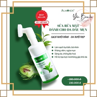 Sữa rửa mặt trà xanh atiso Almonds