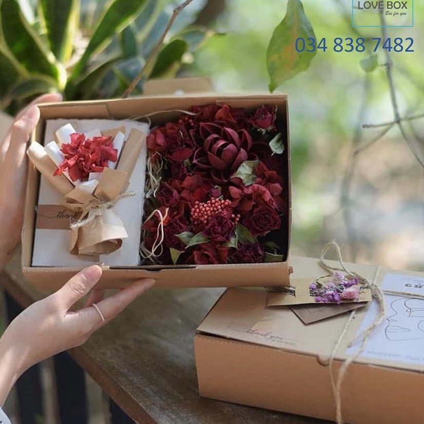 Hộp carton nắp gài 25x17x7 -  - 25 hộp giá rẻ