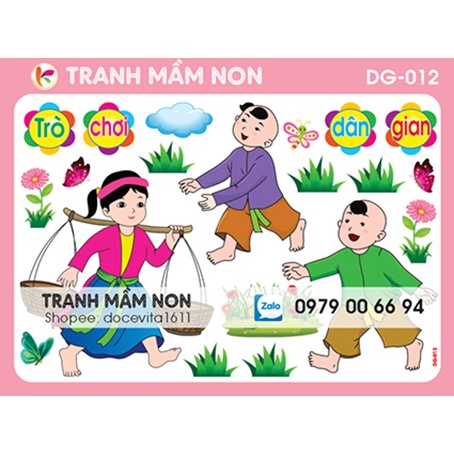 Decal góc mầm non - GÓC DÂN GIAN DG-012