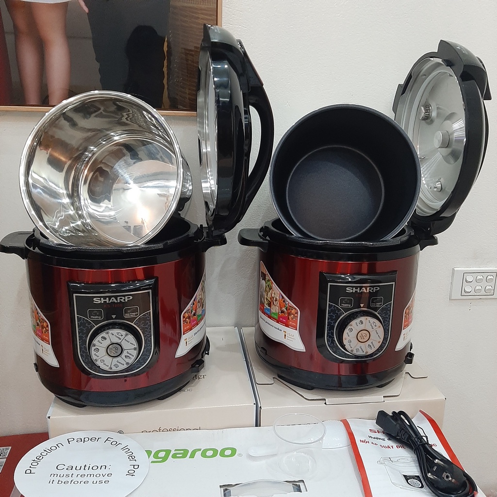 Nồi Áp Suất Điện - Nồi Áp Suất Sharp Đa Năng KS-228 Dung Tích 6 Lít, Chống Dính Tốt - Bảo Hành 12 Tháng