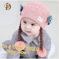 Mũ len tóc giả cho bé