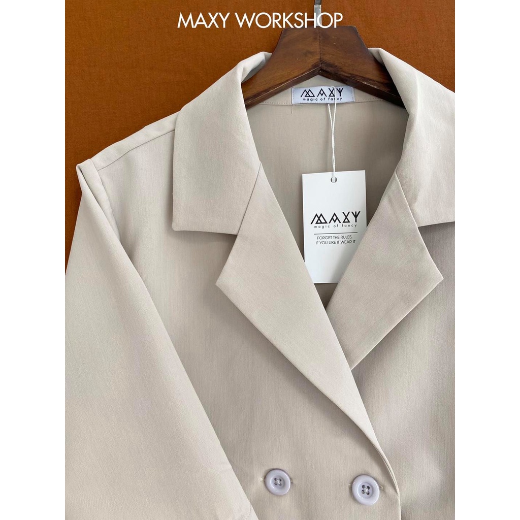 Áo vest nữ ngắn tay lửng creamy vest top Maxy Workshop
