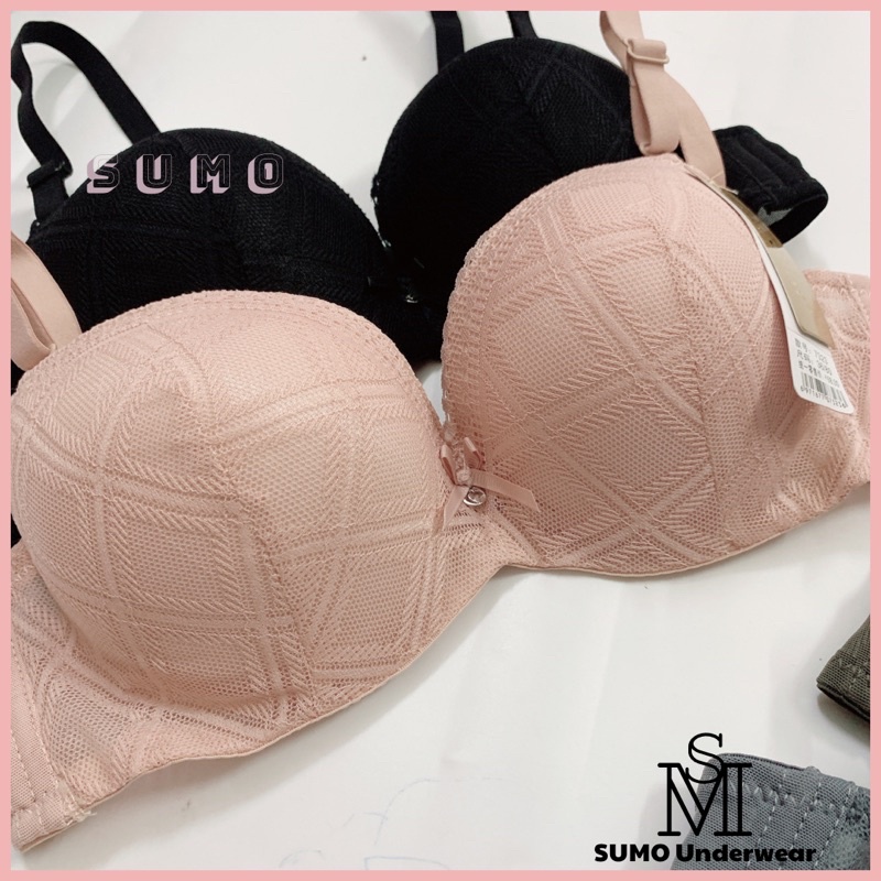 Áo lót ren mềm nâng đẩy ngực, có gọng định hình chống chảy xệ. SUMO Underwear-7326,7323