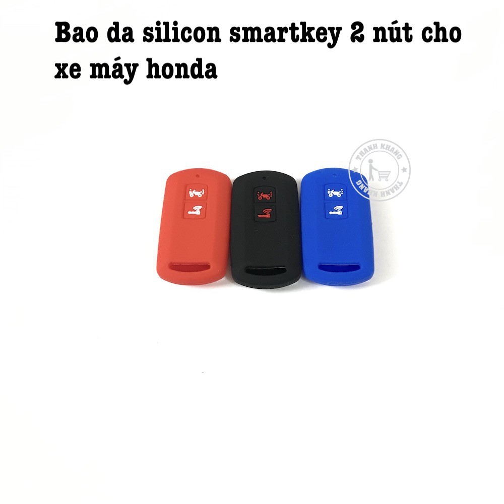 Bao da silicon smartkey 2 nút cho xe máy honda màu đỏ thanh khang 006001466