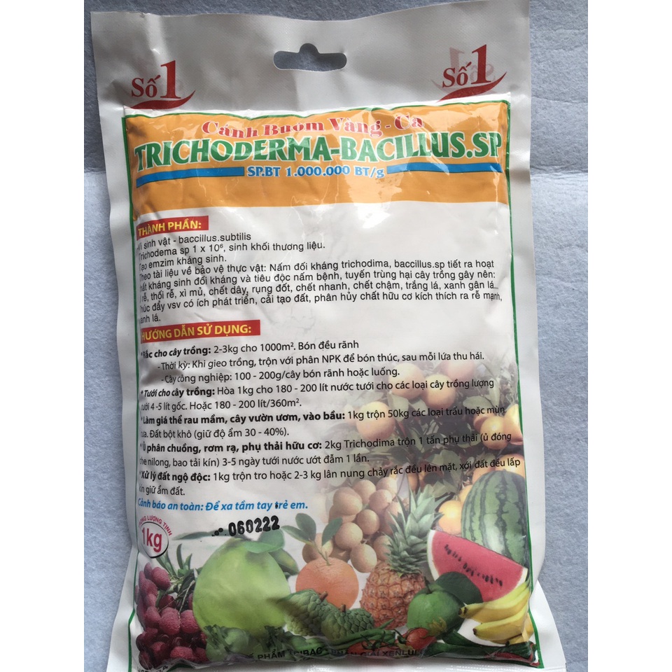 TRICHODERMA - BACILLUS.SP CÁNH BUỒM VÀNG - Ca , KHÁNG NẤM HẠI, Chống Thối Rễ, Giải Độc Đất, Ủ Rơm, Phân Chuồng, Vỏ lạc..