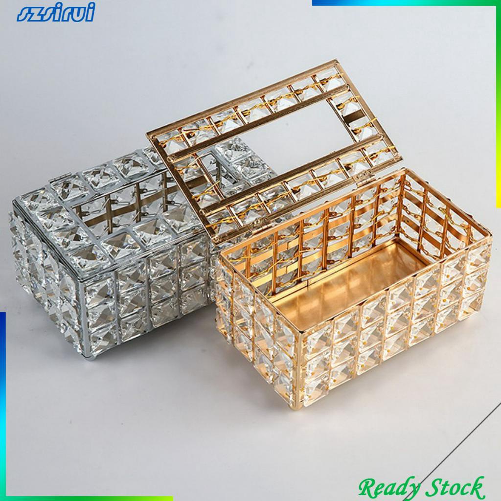 [szsirui] Hộp Đựng Khăn Giấy Vệ Sinh Hình Chữ Nhật Sáng Bóng Sang Trọng Trang Trí Quầy