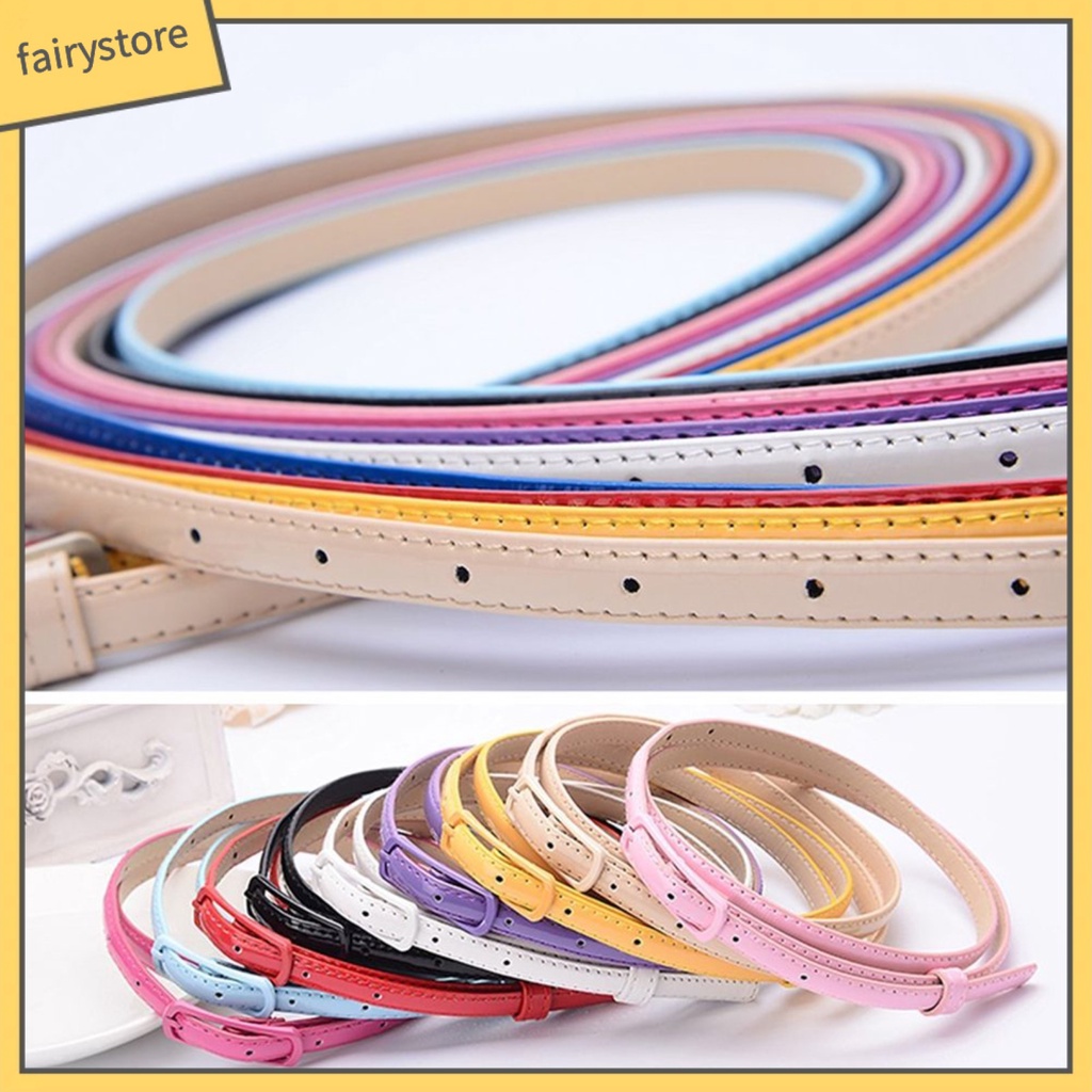 Thắt lưng nữ da giả bản nhỏ thời trang