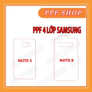 [NHÁM + TRONG]Dán lưng PPF 4 lớp chống va đập cho SAMSUNG NOTE 5 / NOTE 8
