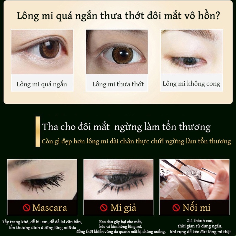 Serum lông mi 10ml dưỡng lông mi giúp mi dai và không dễ rụng làm cho lông mi dày