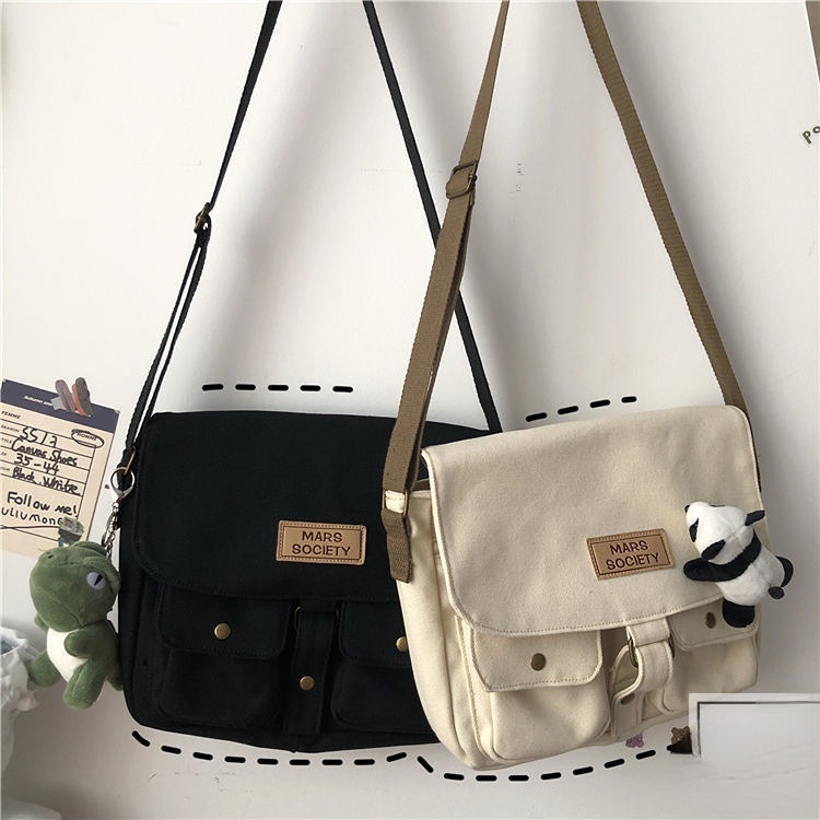 Túi Vải Canvas Đeo Vai Phong Cách Thời Trang Nhật Hàn
