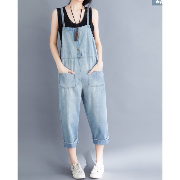 G275 Quần bò yếm big size freesize kiểu dáng năng động mẫu mã mới mẻ