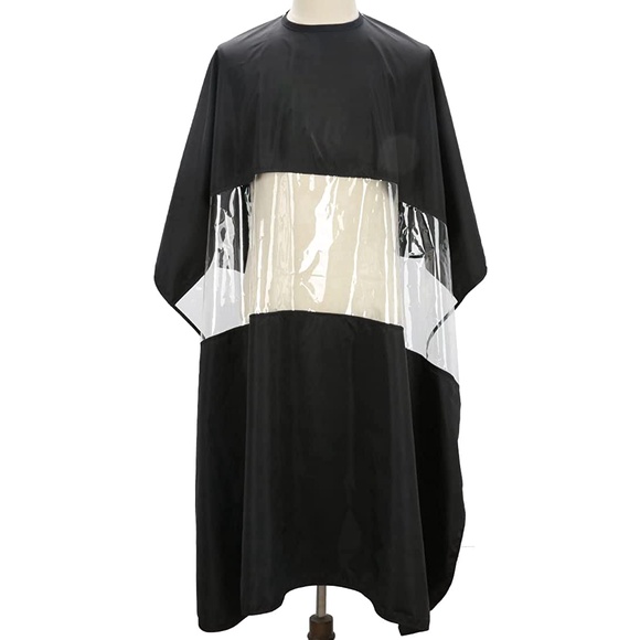 Áo Choàng Cắt Tóc Màu Đen Chống Thấm Nước 50X60 Inch Chuyên Dụng Cho Salon