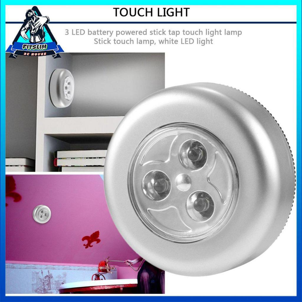 3 đèn LED chạy bằng pin Gậy chạm Đèn cảm ứng Đèn đầu giường Lều Trang chủ