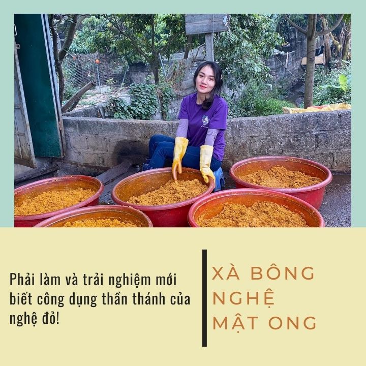 [SIÊU HOT] Xà Bông Ả Đảo Nghệ Mật Ong Handmade Mộc Nhan Giúp Trắng Da Tự Nhiên