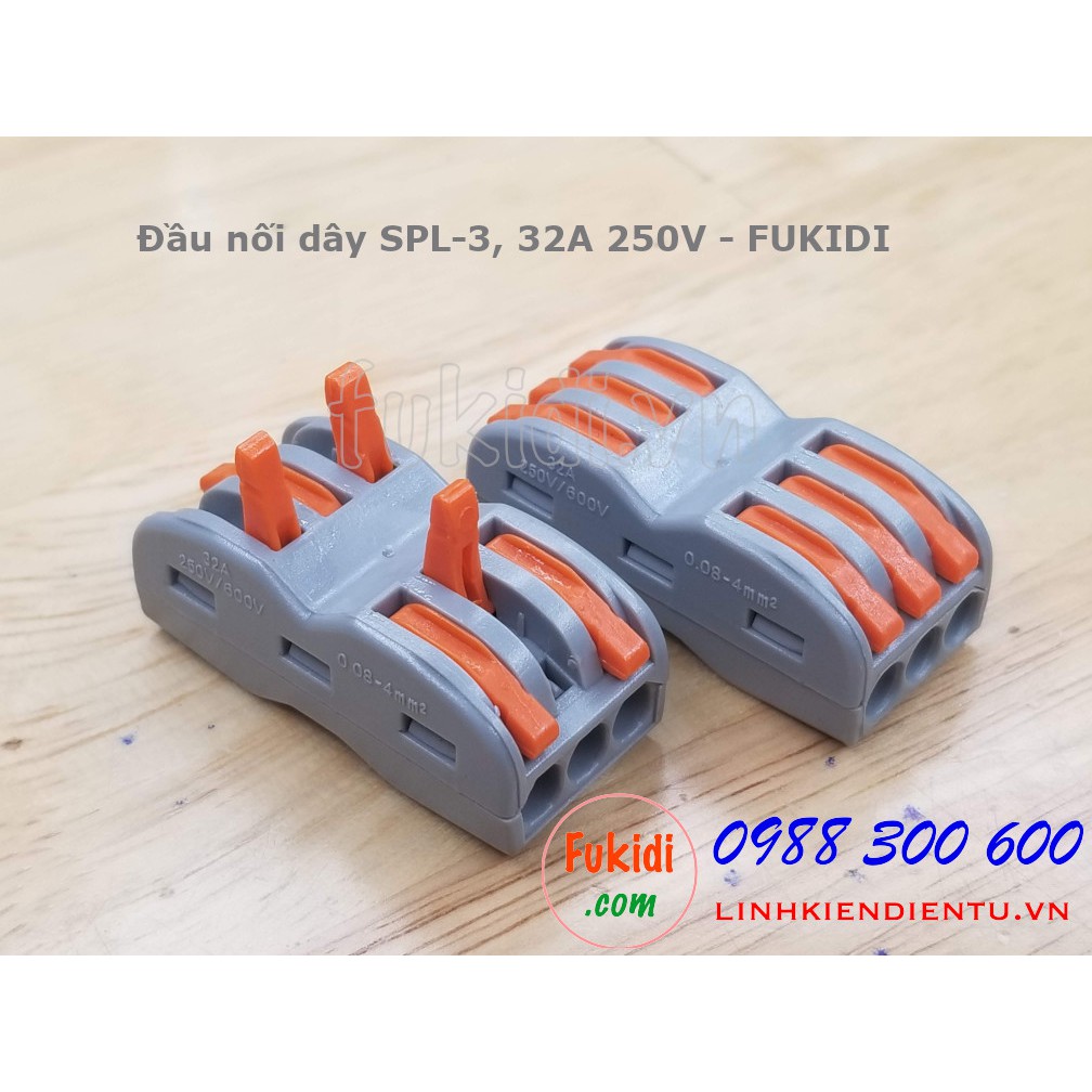 5 cái cút nối dây, đầu nối hai cặp dây điện SPL-3 PCT-2133 32A 250V