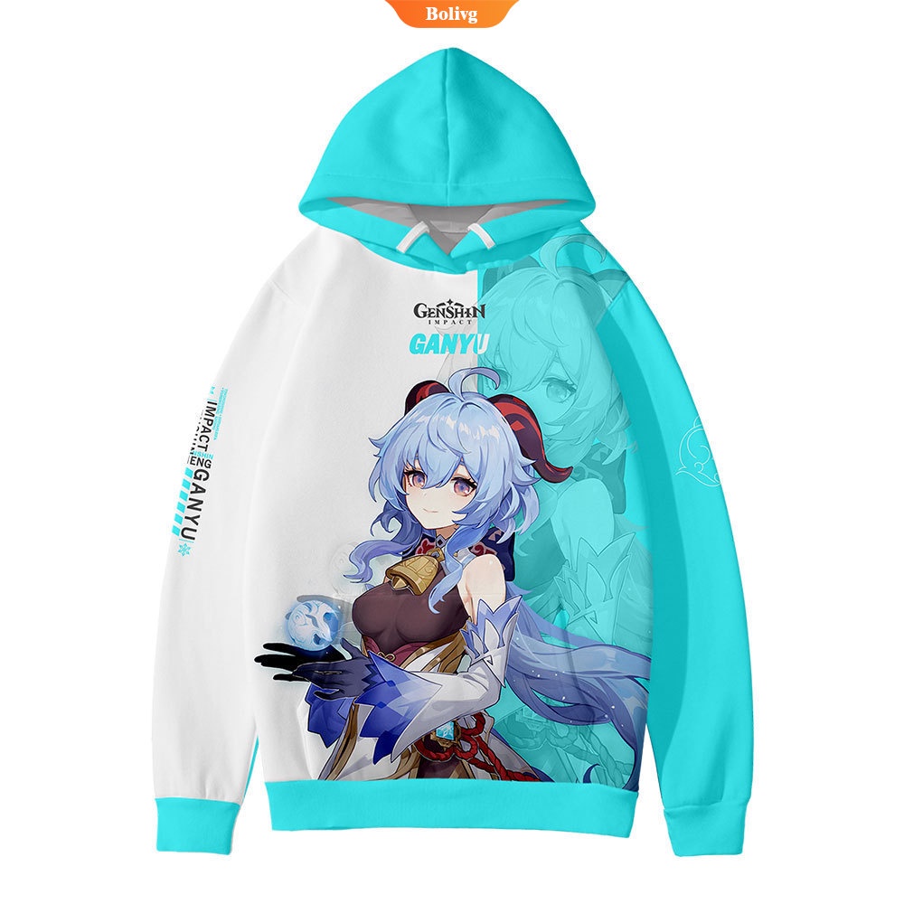 Áo khoác hoodie tay dài size lớn hóa trang Genshin Hutao làm quà tặng sinh nhật thường ngày